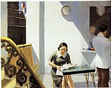 Edward Hopper The Barber Shop painting
